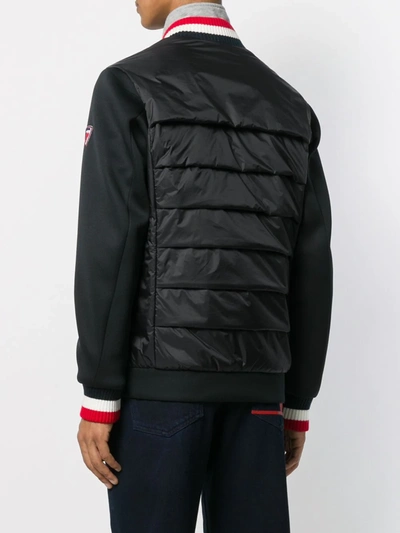 Shop Rossignol Contrasting Sleeves Padded Bomber Jacket In Black