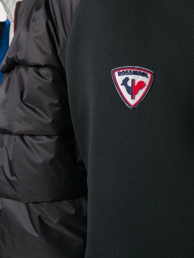 Shop Rossignol Contrasting Sleeves Padded Bomber Jacket In Black