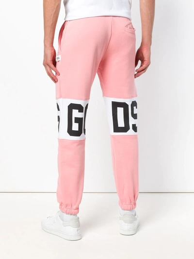 Shop Gcds Logo Strip Joggers In Pink