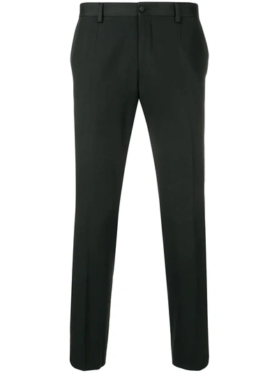 Shop Dolce & Gabbana Slim Tailored Trousers In Black