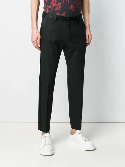 Shop Dolce & Gabbana Slim Tailored Trousers In Black