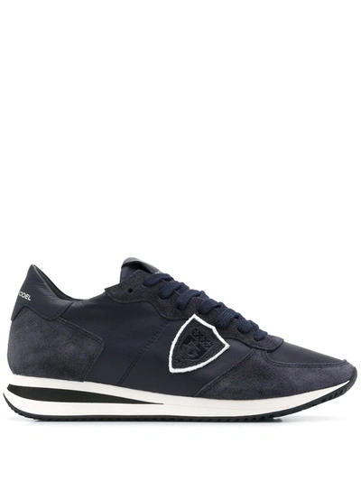 Shop Philippe Model Paris Trpx Veau Sneakers In Blue