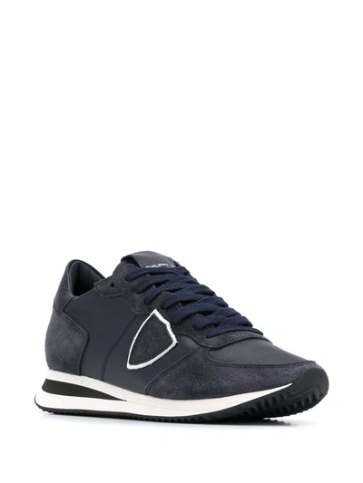 Shop Philippe Model Paris Trpx Veau Sneakers In Blue