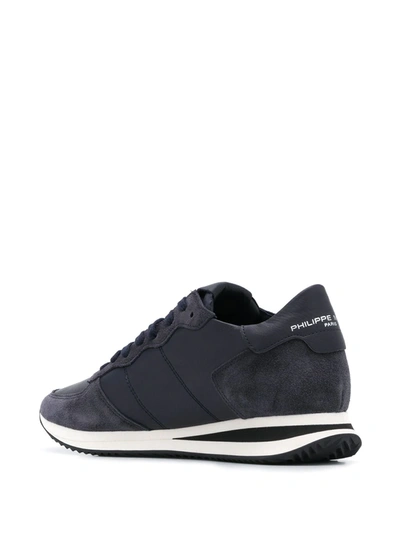 Shop Philippe Model Paris Trpx Veau Sneakers In Blue