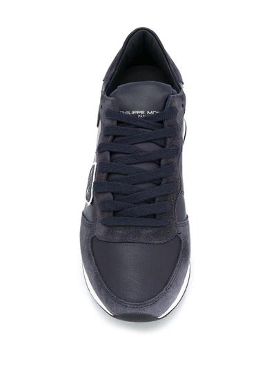 Shop Philippe Model Paris Trpx Veau Sneakers In Blue