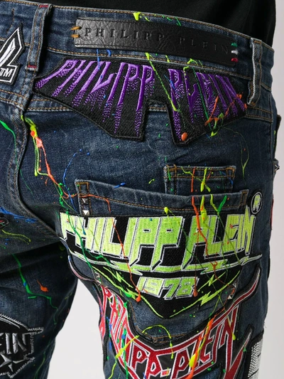 Shop Philipp Plein Rock Pp Straight-fit Jeans In Blue