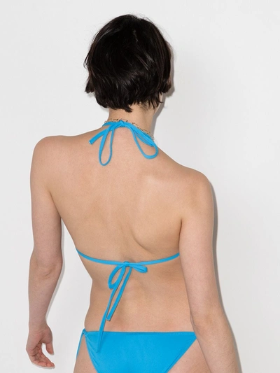Shop Melissa Odabash Cancun Triangle Bikini Top In Blue