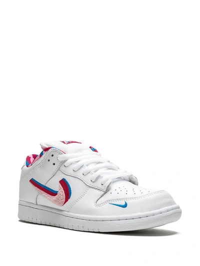 Shop Nike X Parra Sb Dunk Low Sneakers In White