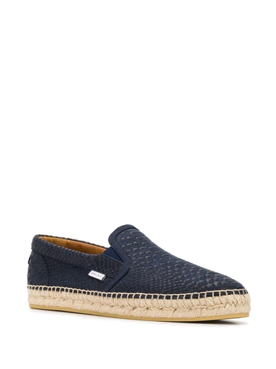 Shop Jimmy Choo Vlad Snakeskin Effect Espadrilles In Blue