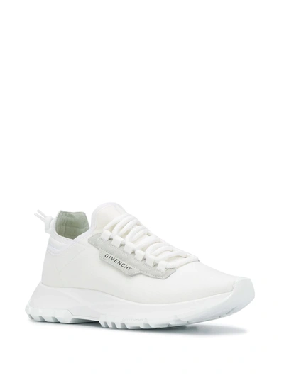 Shop Givenchy Perforated Low-top Sneakers In White