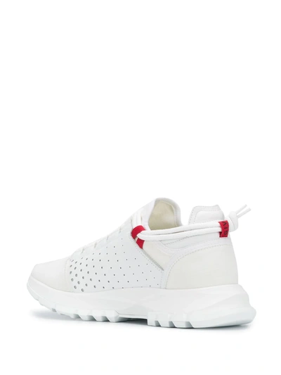 Shop Givenchy Perforated Low-top Sneakers In White