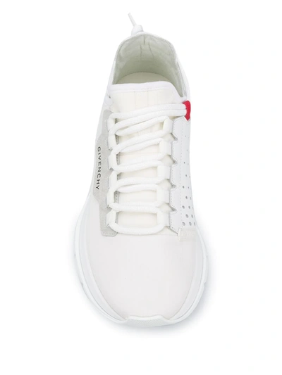Shop Givenchy Perforated Low-top Sneakers In White