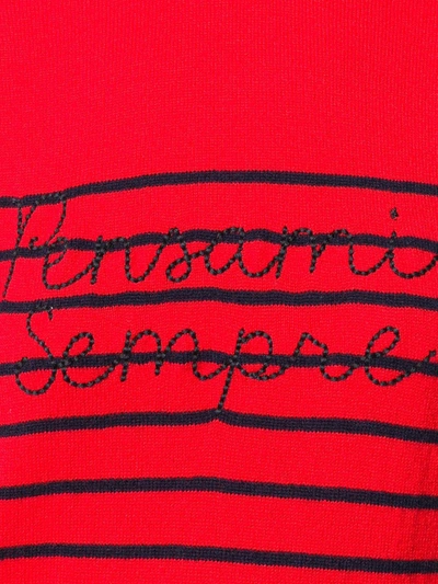 Shop Giada Benincasa Striped Jumper In Red