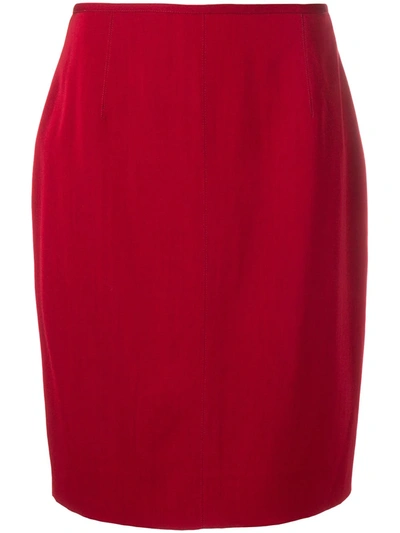 Pre-owned Jean Paul Gaultier Vintage 1980's Straight Skirt In Red