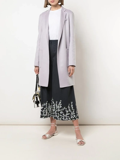 Adam Lippes Zibelline Cashmere Car Coat In Purple