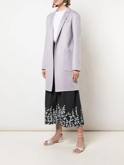 Adam Lippes Zibelline Cashmere Car Coat In Purple