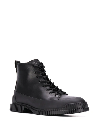 Camper Pix Leather Ankle Boots In Black