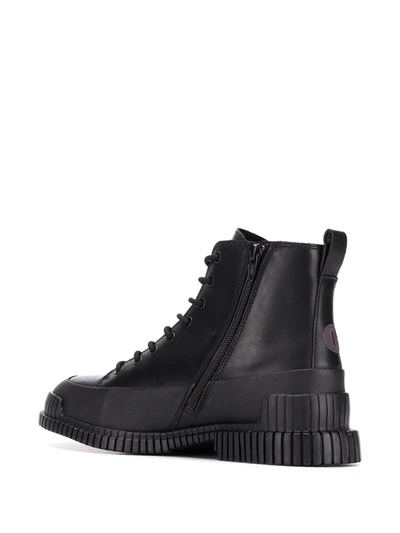 Camper Pix Leather Ankle Boots In Black