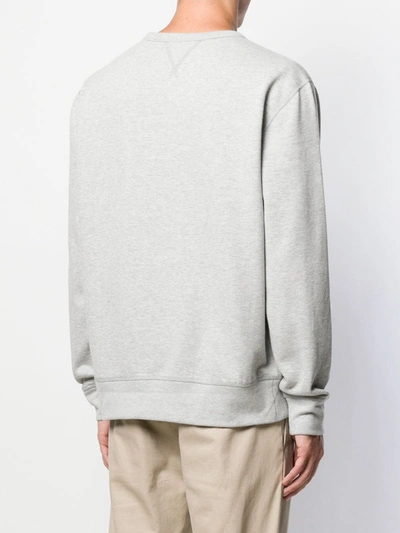 Polo Ralph Lauren Long-sleeve Heathered Sweatshirt With Classic Crew Neckline In Grey