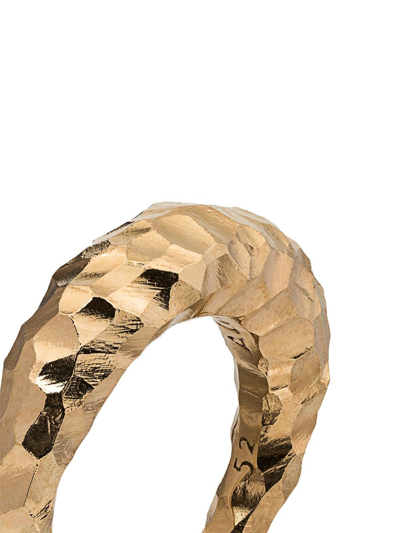 Shop All Blues Fat Snake Carved Gold Vermeil Ring In Metallic