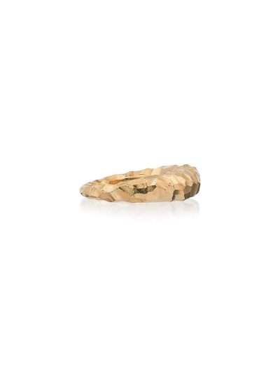 Yellow Gold Curved Fat Snake Ring