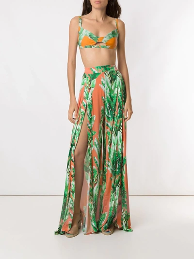 Amir Slama Printed Bkini Set In Green