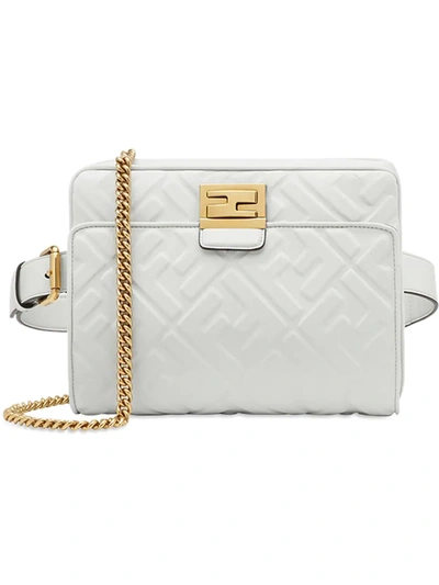 Shop Fendi Upside Down Belt Bag In White