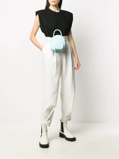 Shop Belysa Mini Zipped Belt Bag In Blue