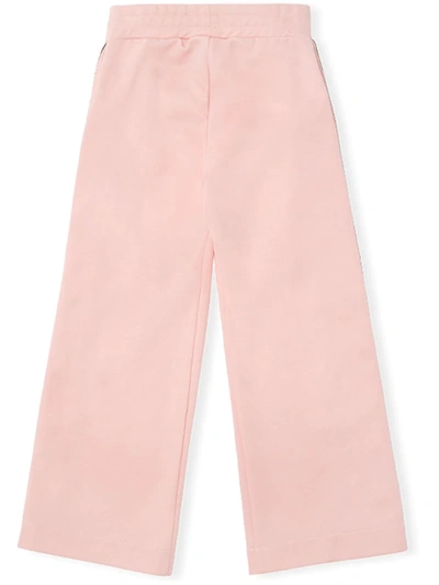 Shop Fendi Ff Logo Motif Trousers In Pink