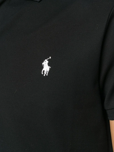 Shop Polo Ralph Lauren Contrast Logo Polo Shirt In Black