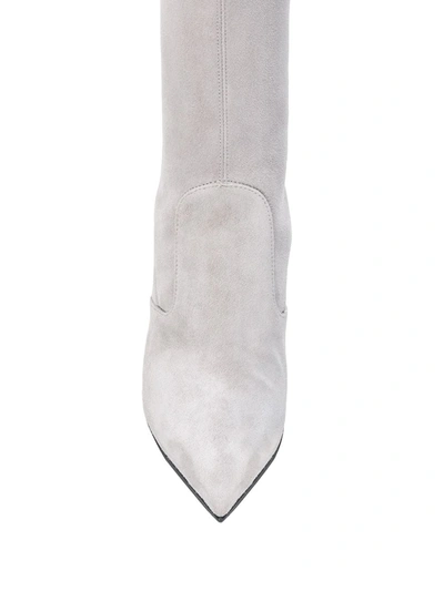 Shop Le Silla Eva Stretch Boots In Grey