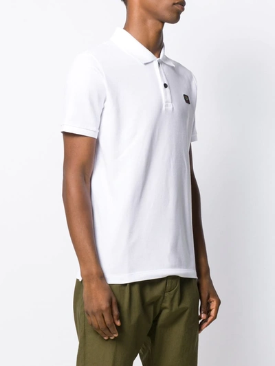 Shop Paul & Shark Polo Shirt With Logo Patch In White