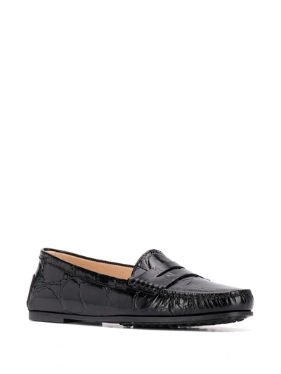 Shop Tod's City Gommino Driving Loafers In Black