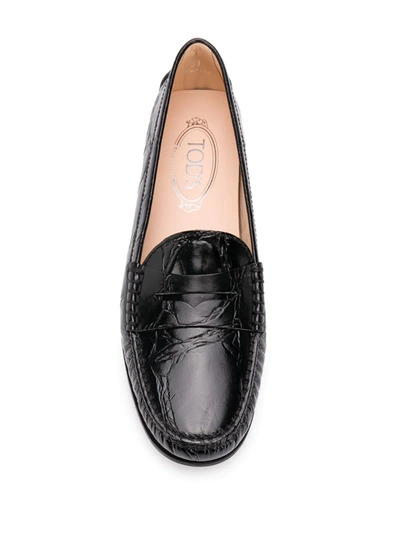 Shop Tod's City Gommino Driving Loafers In Black