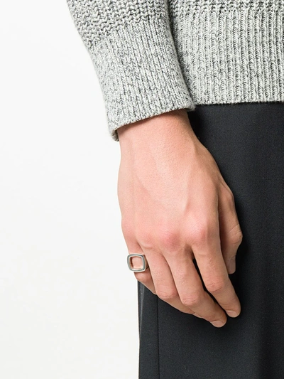 Shop Tom Wood Cushion Open Ring In Silver