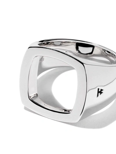 Shop Tom Wood Cushion Open Ring In Silver