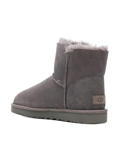 Shop Ugg Mini Bailey Button Boots In Grey