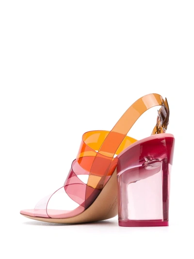 Shop Ferragamo Strappy Sandals In Orange