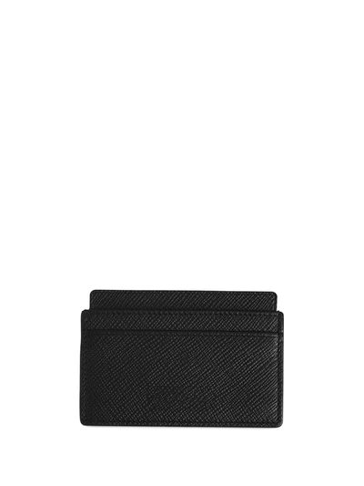 Shop Smythson Panama Flat Card Holder In Black