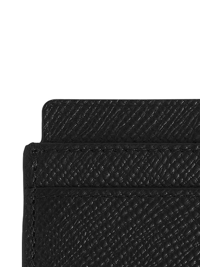 Shop Smythson Panama Flat Card Holder In Black