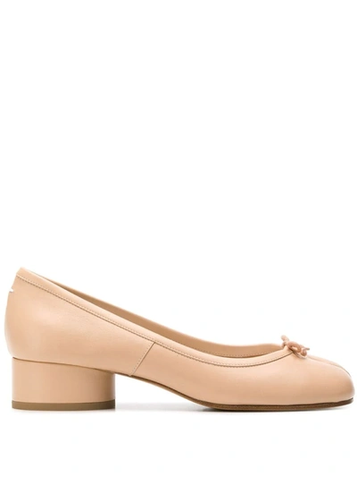 Shop Maison Margiela Tabi Ballerina Shoes In Neutrals