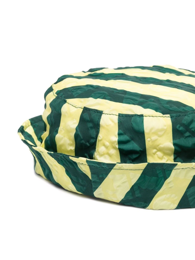 Sunnei Striped Bucket Hat In 绿色