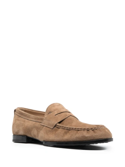 Shop Tod's Low-heel Loafers In Neutrals