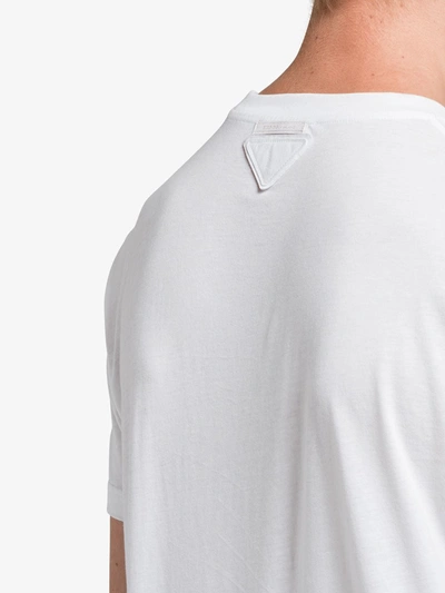 Shop Prada Triangle-logo T-shirt (pack Of Three) In White