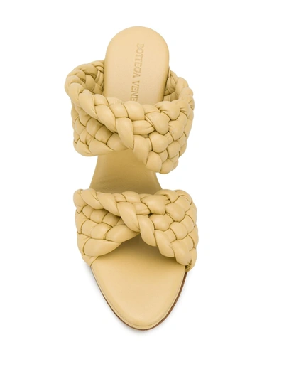 Shop Bottega Veneta Bv Curve Sandals In Neutrals
