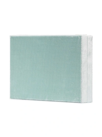 Sophie Bille Brahe Green Velvet Trésor Jewelry Box Pouch In Blue