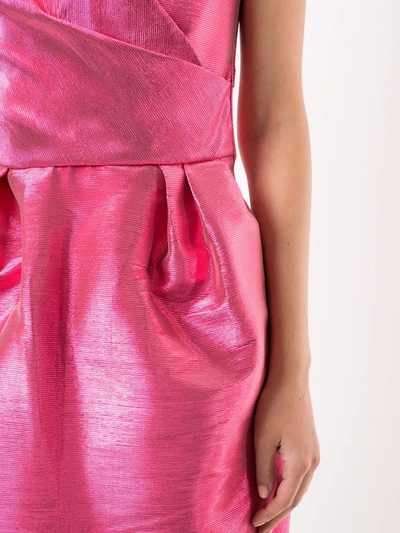Shop The 2nd Skin Co. Strapless Architectural Mini Dress In Pink