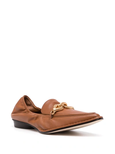 Shop Tory Burch Jessa Pointed Loafers In Brown