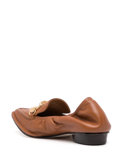 Shop Tory Burch Jessa Pointed Loafers In Brown