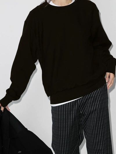 Shop Les Tien Crew-neck Long-sleeve Sweatshirt In Black